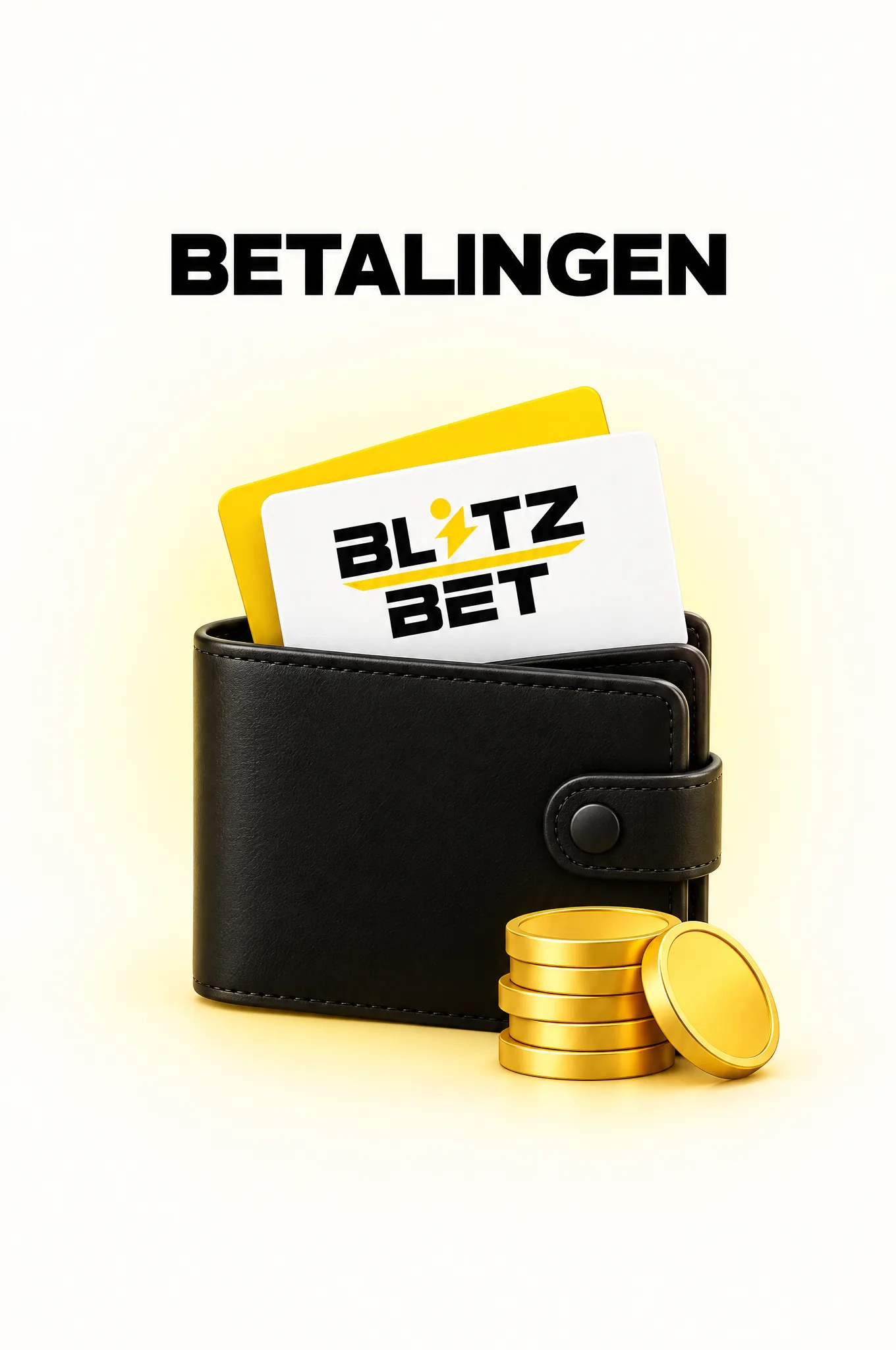 Portemonnee en betaalkaart met het Blitzbet-logo